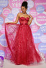 Load image into Gallery viewer, Dark Red Sweetheart Strapless Long Prom Dress