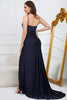 Load image into Gallery viewer, Mermaid Spaghetti Straps Dark Green Long Prom Dress with Beading