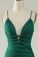 Load image into Gallery viewer, Mermaid Spaghetti Straps Royal Blue Plus Size Prom Dress with Criss Cross Back