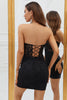 Load image into Gallery viewer, Sheath Sweetheart Purple Short Homecoming Dress with Appliques