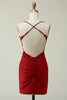 Load image into Gallery viewer, Sheath Spaghetti Straps Royal Blue Short Homecoming Dress with Appliques