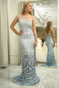 Load image into Gallery viewer, Glitter Dark Green Mermaid One Shoulder Long Prom Dress With Sequins
