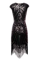 Load image into Gallery viewer, Gold Sequins Gatsby Glitter Fringe 1920s Dress