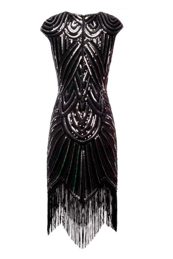 Gatsby Glitter Fringe 1920s Dress with Tassel