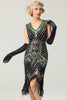 Load image into Gallery viewer, Red Glitter Fringe Gatsby 1920s Flapper Dress