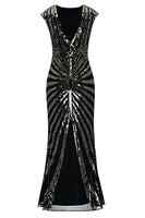 Load image into Gallery viewer, Green Mermaid 1920s Sequined Flapper Dress