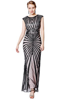 Load image into Gallery viewer, Black Mermaid 1920s Sequined Flapper Dress