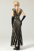 Load image into Gallery viewer, Black and Pink Mermaid 1920s Sequined Flapper Dress