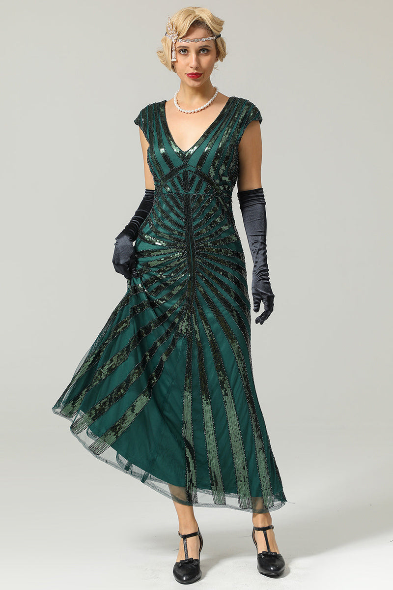 Load image into Gallery viewer, Mermaid Sequined Gatsby 1920s Flapper Dress
