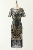 Round Neck Sequined 1920s Dress