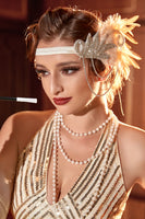 Load image into Gallery viewer, Champagne 1920s Accessories Five Pieces Sets