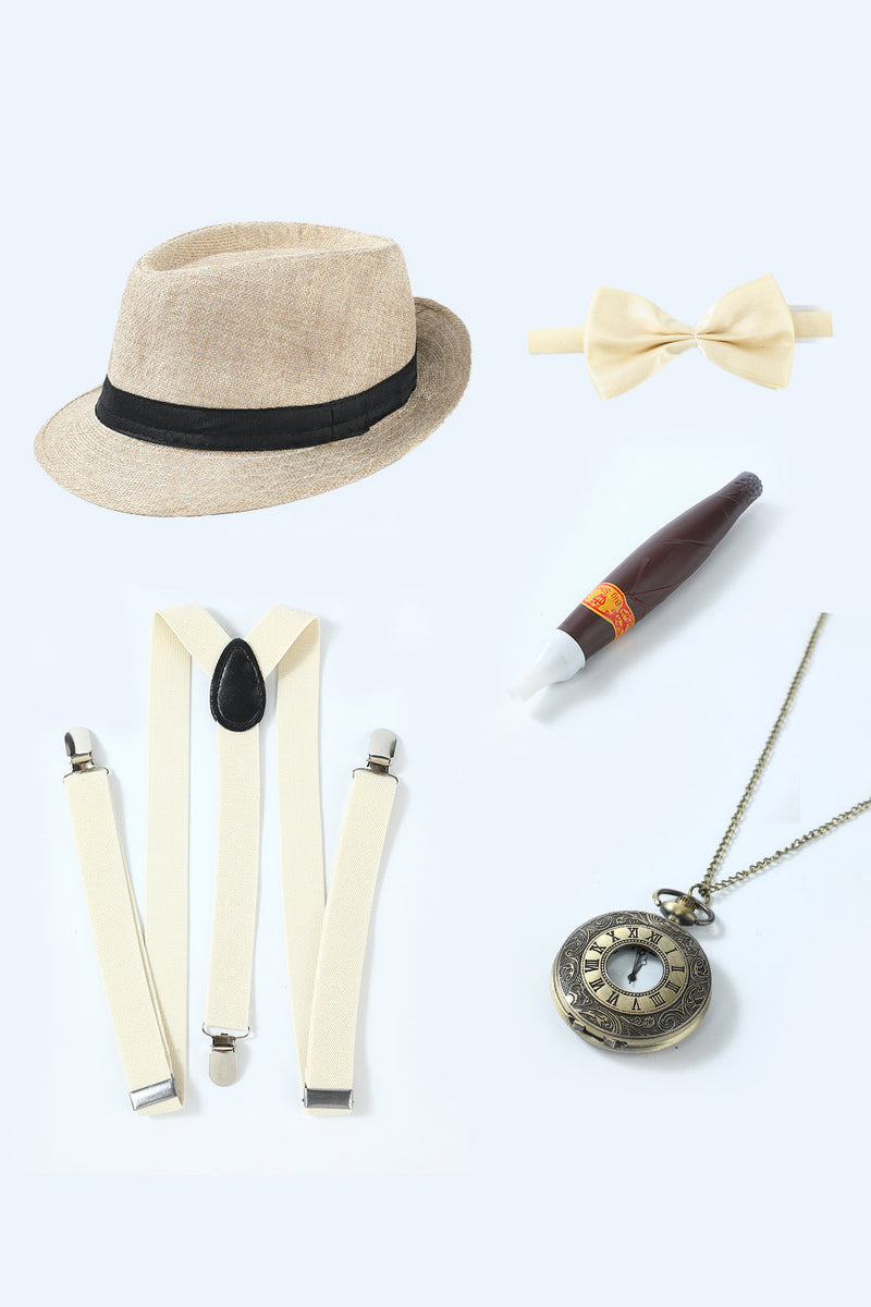 Load image into Gallery viewer, Black 1920s Accessories Set for Men