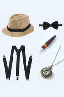 Load image into Gallery viewer, Blue 1920s Accessories Set for Men
