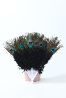 1920s Accessory Peacock Feather Fan
