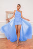 Load image into Gallery viewer, Hot Pink Detchable Train Prom Dress