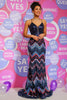 Load image into Gallery viewer, Mermaid Spaghetti Straps Navy Prom Dress with Criss Cross Back
