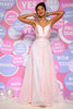 Load image into Gallery viewer, Spaghetti Straps Pink A-Line Long Prom Dress