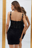 Load image into Gallery viewer, Sheath Off the Shoulder Dark Green Short Homecoming Dress with Appliques
