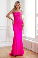 Load image into Gallery viewer, Glitter Hot Pink Mermaid Sequin Prom Dresses