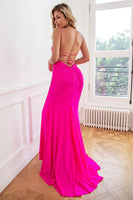 Load image into Gallery viewer, Glitter Hot Pink Mermaid Sequin Prom Dresses