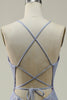 Load image into Gallery viewer, Halter Mermaid Purple Lace Long Prom Dress